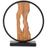 Brilliant Lampada Da Tavolo Chaumont Aluminium Metallo Legna Nero 6W 850lm - 830 Luce Calda - 