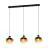 Eglo Luce Pendente Oilella Acciaio Nero Oro | IP20 - Adatto per 3x E27 